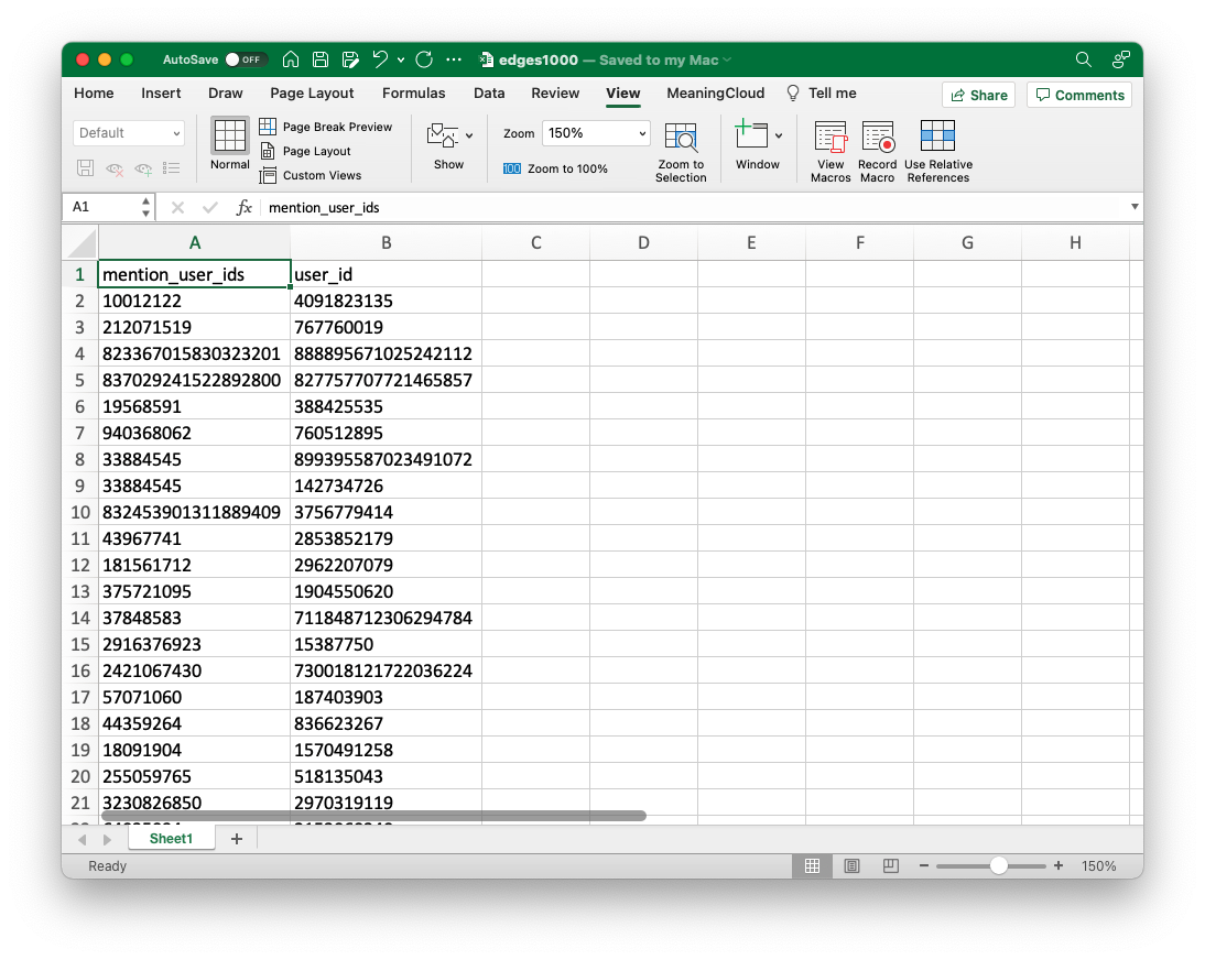 The edges file, preprocessing.