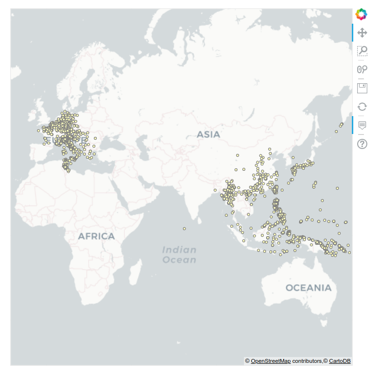 A Map of Target Locations